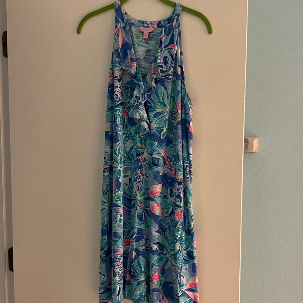 Lilly Pulitzer Blue and Pink Floral Dress